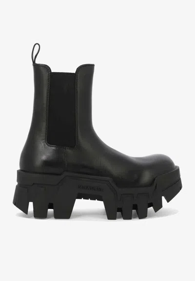 Balenciaga Bulldozer 40 Leather Chelsea Boots In Black
