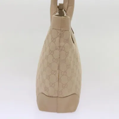 Pre-owned Gucci Gg Canvas Beige Canvas Tote Bag () In Sand