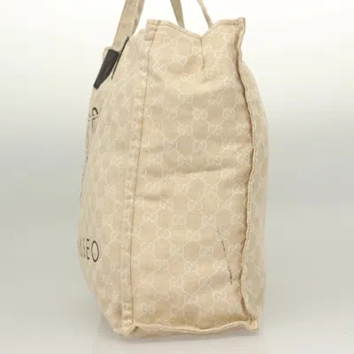 Pre-owned Gucci Gg Canvas Beige Canvas Tote Bag () In Sand