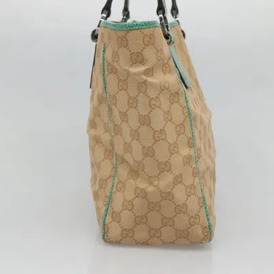 Pre-owned Gucci Gg Canvas Beige Canvas Tote Bag () In Sand