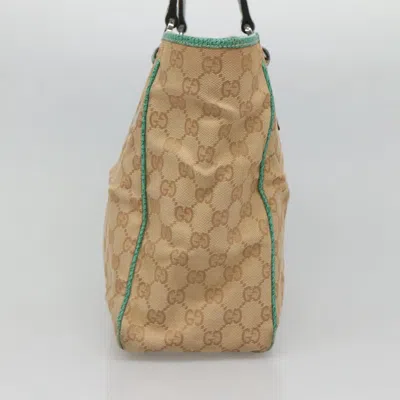 Pre-owned Gucci Gg Canvas Beige Canvas Tote Bag () In Sand