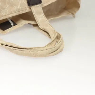 Pre-owned Gucci Gg Canvas Beige Canvas Tote Bag () In Sand