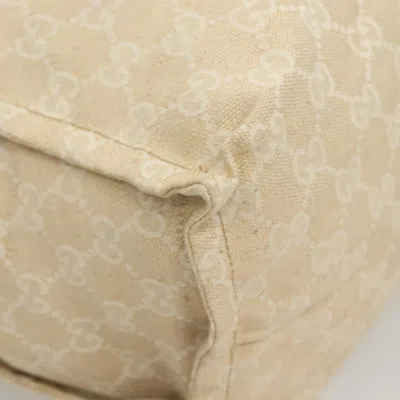 Pre-owned Gucci Gg Canvas Beige Canvas Tote Bag () In Sand