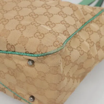 Pre-owned Gucci Gg Canvas Beige Canvas Tote Bag () In Sand