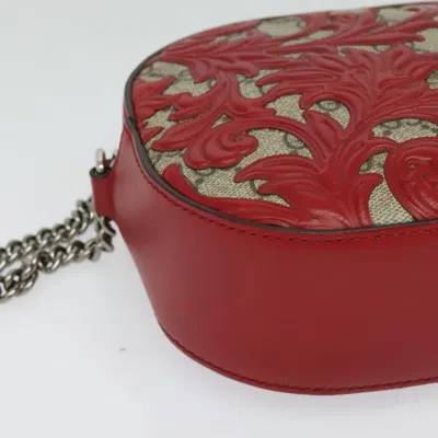 Pre-owned Gucci Gg Canvas Beige Canvas, Leather Shoulder Bag () In Sand