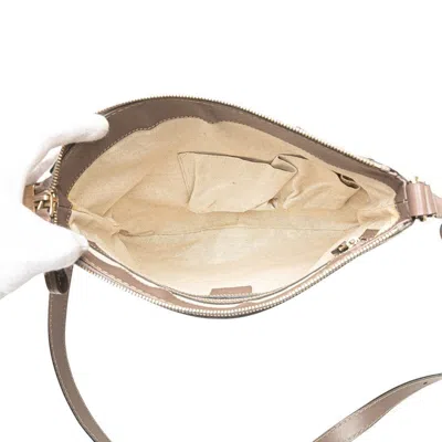 Pre-owned Gucci Gg Canvas Beige Pink Purple Leather Canvas Shoulder Bag ()