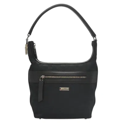 Pre-owned Gucci Gg Canvas Black Canvas Shoulder Bag ()