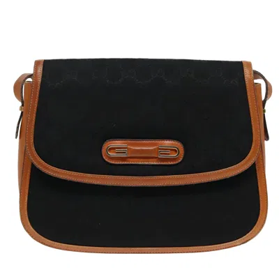 Pre-owned Gucci Gg Canvas Black Canvas Shoulder Bag ()