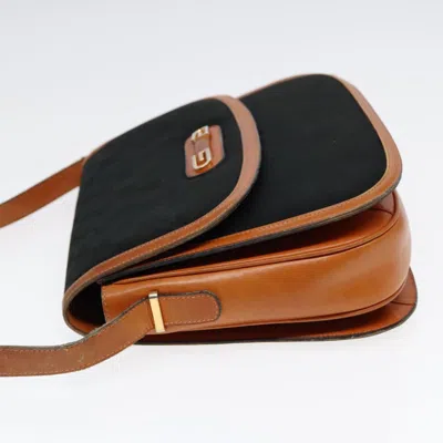 Pre-owned Gucci Gg Canvas Black Canvas Shoulder Bag ()