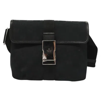 Pre-owned Gucci Gg Canvas Black Canvas Shoulder Bag ()