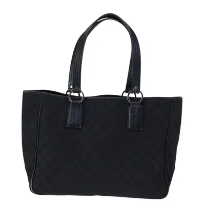 Pre-owned Gucci Gg Canvas Black Canvas Tote Bag ()