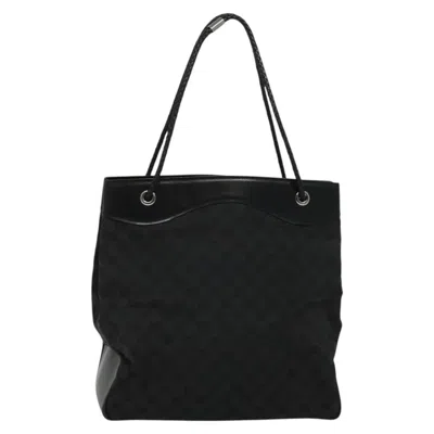 Pre-owned Gucci Gg Canvas Black Canvas Tote Bag ()