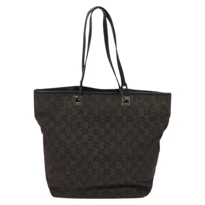 Pre-owned Gucci Gg Canvas Black Canvas Tote Bag ()