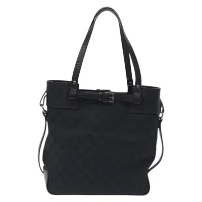 Pre-owned Gucci Gg Canvas Black Canvas Tote Bag ()