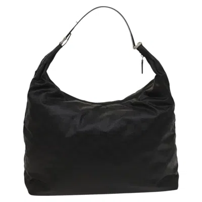 Pre-owned Gucci Gg Canvas Black Nylon Shoulder Bag ()