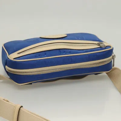 Pre-owned Gucci Gg Canvas Blue Canvas Shoulder Bag ()