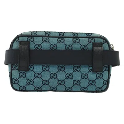 Pre-owned Gucci Gg Canvas Blue Canvas Shoulder Bag ()