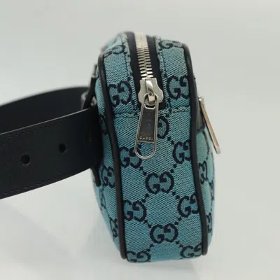 Pre-owned Gucci Gg Canvas Blue Canvas Shoulder Bag ()