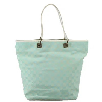 Pre-owned Gucci Gg Canvas Blue Canvas Tote Bag ()