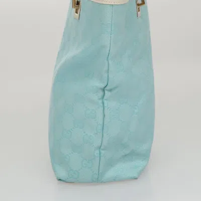 Pre-owned Gucci Gg Canvas Blue Canvas Tote Bag ()