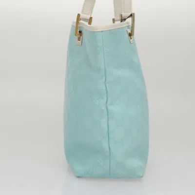 Pre-owned Gucci Gg Canvas Blue Canvas Tote Bag ()
