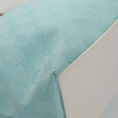 Pre-owned Gucci Gg Canvas Blue Canvas Tote Bag ()