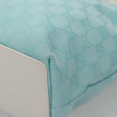 Pre-owned Gucci Gg Canvas Blue Canvas Tote Bag ()