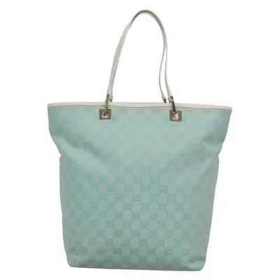 Pre-owned Gucci Gg Canvas Blue Canvas Tote Bag ()