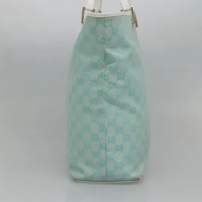 Pre-owned Gucci Gg Canvas Blue Canvas Tote Bag ()