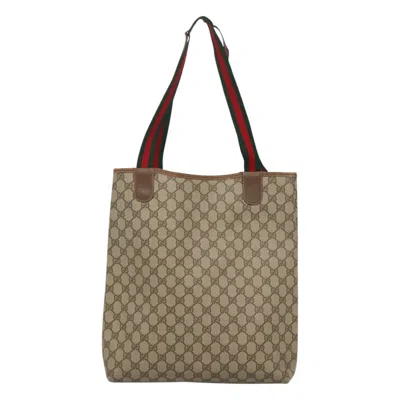 Pre-owned Gucci Gg Canvas Brown Canvas Tote Bag ()