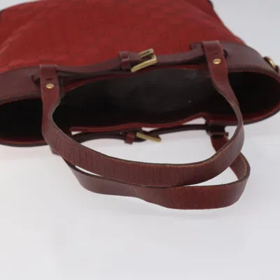 Pre-owned Gucci Gg Canvas Red Canvas Tote Bag ()