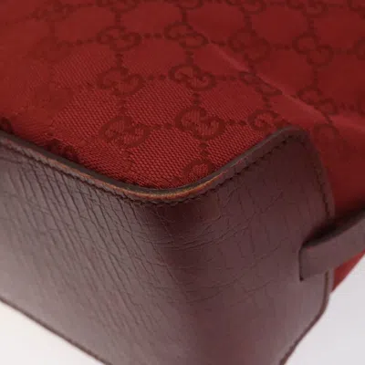 Pre-owned Gucci Gg Canvas Red Canvas Tote Bag ()