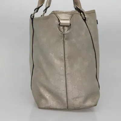 Pre-owned Gucci Gg Canvas Silver Canvas Tote Bag ()