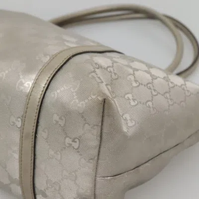 Pre-owned Gucci Gg Canvas Silver Canvas Tote Bag ()