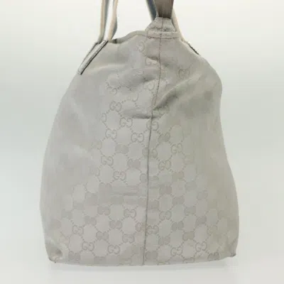 Pre-owned Gucci Gg Canvas Silver Canvas Tote Bag ()