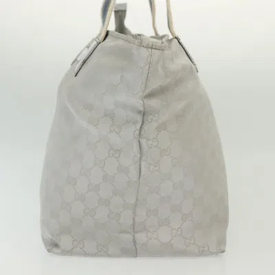 Pre-owned Gucci Gg Canvas Silver Canvas Tote Bag ()