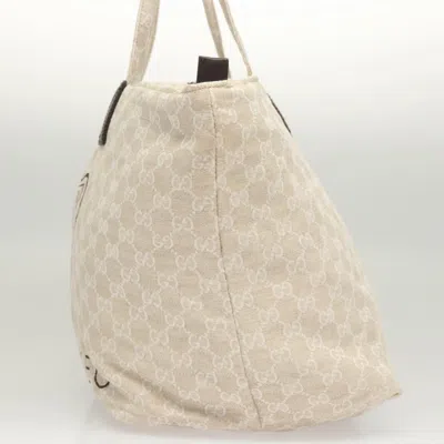 Pre-owned Gucci Gg Canvas White Canvas Tote Bag ()