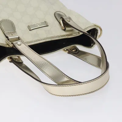 Pre-owned Gucci Gg Canvas White Canvas Tote Bag ()