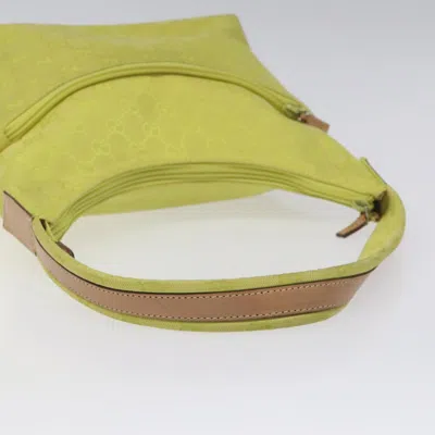 Pre-owned Gucci Gg Canvas Yellow Canvas Shoulder Bag ()