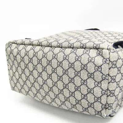 Pre-owned Gucci Gg Supreme Beige Canvas Backpack Bag () In Sand