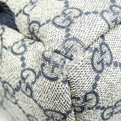 Pre-owned Gucci Gg Supreme Beige Canvas Backpack Bag () In Sand