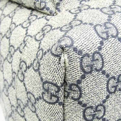 Pre-owned Gucci Gg Supreme Beige Canvas Backpack Bag () In Sand