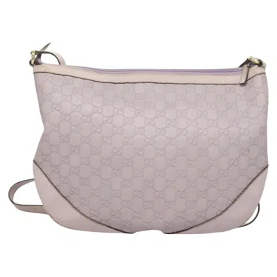 Pre-owned Gucci Ssima Purple Leather Shoulder Bag ()