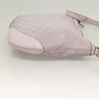 Pre-owned Gucci Ssima Purple Leather Shoulder Bag ()