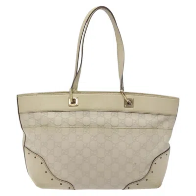 Pre-owned Gucci Ssima White Leather Tote Bag ()