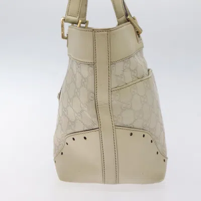 Pre-owned Gucci Ssima White Leather Tote Bag ()