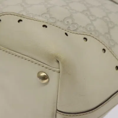 Pre-owned Gucci Ssima White Leather Tote Bag ()