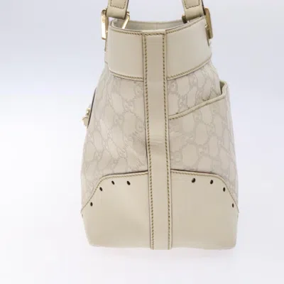 Pre-owned Gucci Ssima White Leather Tote Bag ()