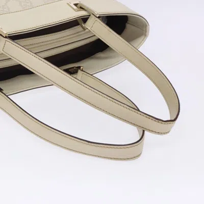 Pre-owned Gucci Ssima White Leather Tote Bag ()