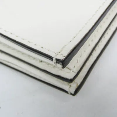 Pre-owned Gucci Horsebit White Leather Wallet  ()